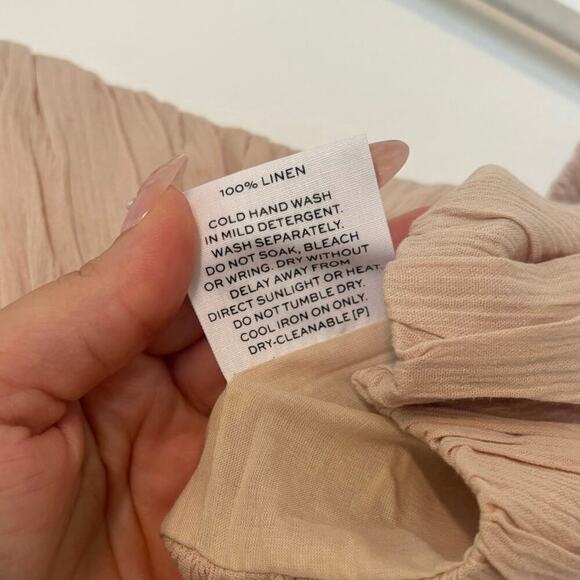 NWT Rumer Camille Long Sleeve Crop Top In Nude Size Large - Picture 5 of 6